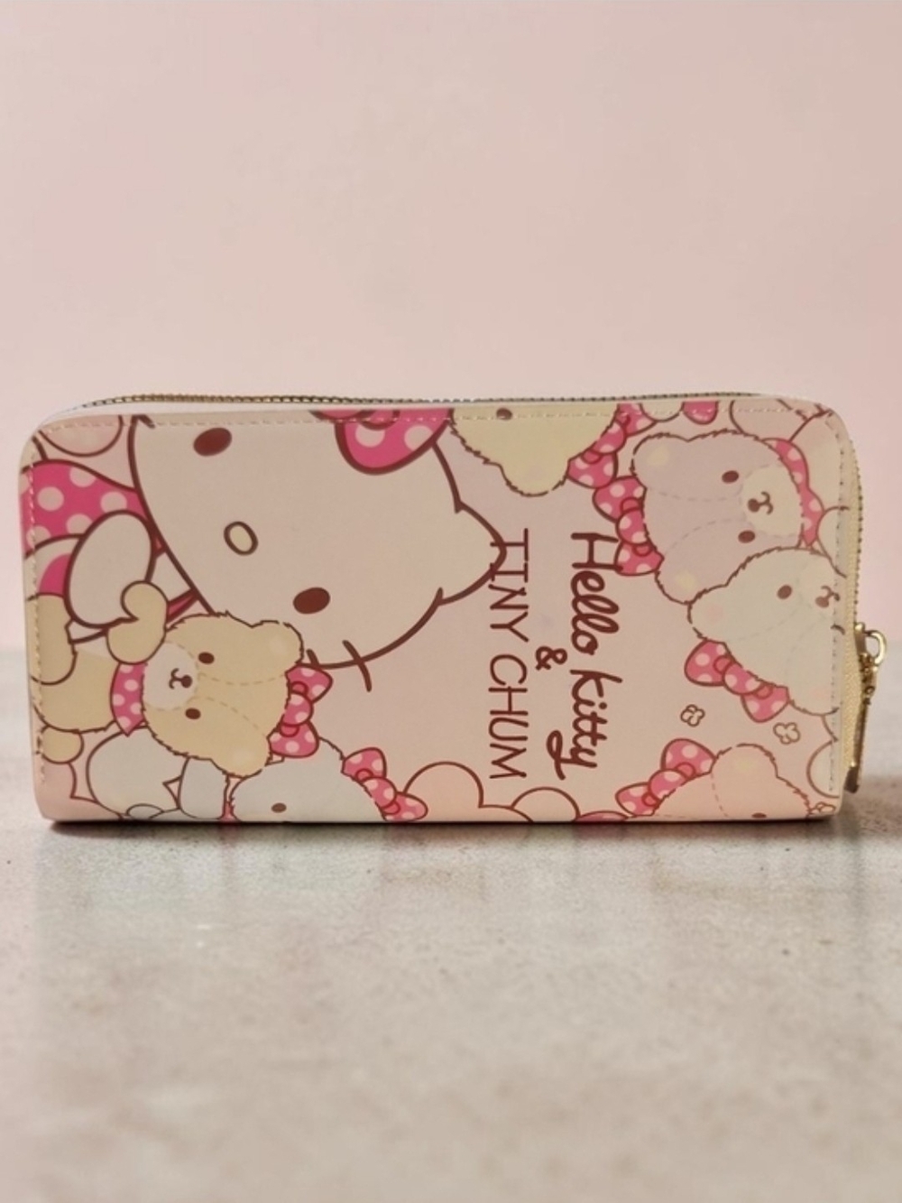 Hello Kitty Pink & White Character Print Zip Pouch-NWOT! - Picture 2 of 3